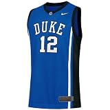 Nike Duke Blue Devils #12 Duke Blue Replica Basketball Jersey