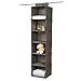 SONGMICS 6-Shelf Closet Organizer Collection Hanging Accessory Storage Shelves Light Brown URCH06K