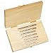 Alvord Polk 155-S-05 High-Speed Steel Taper Pin Reamer Set, Left Hand Spiral Flute, Uncoated Finish, 7-Piece, 7/0 - #0 Taper Pin Sizes in Wood Case