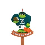 Pack of 2 NFL Miami Dolphins Frankenstein Halloween Wooden Lawn Stakes 30"