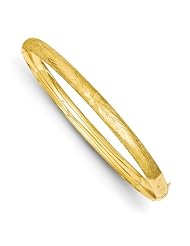 14k 3/16 Oversize Florentine Engraved Hinged Bangle Bracelet, Best Quality Free Gift Box Satisfaction Guaranteed