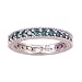 14K 1.00 CTW Blue Diamond Milgrain Band