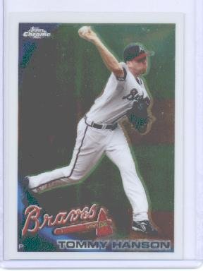 2010 Topps Chrome Baseball Card # 8 Tommy Hanson - Atlanta Braves - MLB Trading Card in Screwdown Case