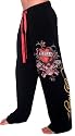 New Ed Hardy Men's Cotton Lounge Sweat Pants Tattoo "Love Kills Slowly" in Black, Newest 2009 Collection