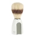 M&Uuml;HLE Pure Coloured Bristle Shaving Brush White/Grey Handle &Oslash;21