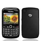 Black Rubberized Snap-On Hard Back Cover Case Cover for Blackberry Curve 85 ....