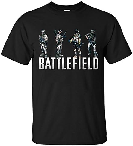 Yourun Men's Battlefield 3 Support Engineer Recon Assault Cotton T-shirt black L