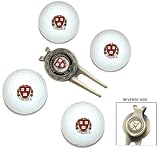 Harvard Crimson 4 Golf Ball Divot Tool/Ball Marker Gift Set - Golf