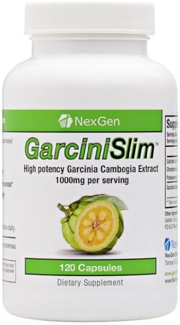 GarciniSlim - Garcinia Cambogia Extract diet pills 1000mg per serving (500mg per capsule) 60% HCA. Maximum weight loss and appetite supression! 120 caps