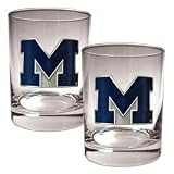 Michigan Wolverines NCAA 2pc Rocks Glass Set