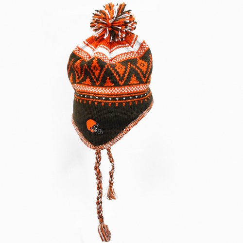 Cleveland Browns Reebok Knit Hat: Braided Pom Knit Hat