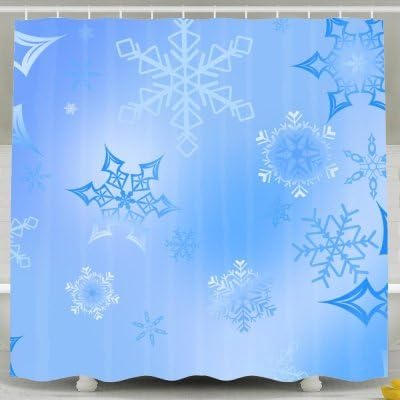 Interesting Snowflake Shower Curtains 72*72inch Polyester Fabric