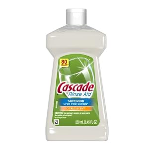 Cascade Rinse Aid, Dishwasher Rinse Agent, Citrus Scent 8.45 Fl Oz (Pack of 8)