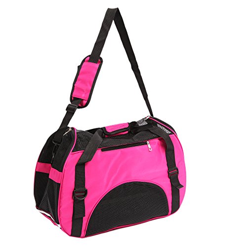 ColorPet Soft-Sided Pet Carrier, Comfortable Carrier, Adjustable and Foldable, Airline Approved Pet Travel Carrier Pink