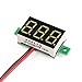 DROK Ultra-Small 2 Wires Voltmeter Guage White LED 0.36 Inches DC 3.0-30V Digital Volt Meter Motorcycle Car Battery Tester 5V 12V 24V DC Voltage Check Detector