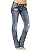 Silver Jeans Women's Tuesday Low Distressed Baby Bootcut Jean