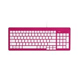 Wintec FileMate Imagine Series K2210 USB Standard Keyboard - TeleMagenta with White Keys (3FMNK2210UMG-R)