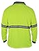Two Tone Polyester Polo Shirt with Reflective Stripes Yellow