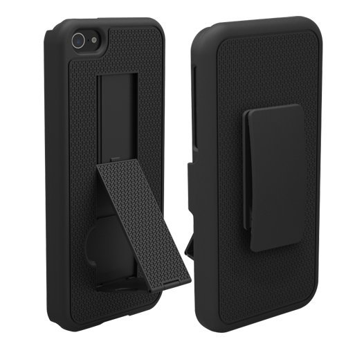 PureGear Case with kickstand + holster for iPhone 5S/5 - Black