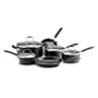 Farberware Enhanced 10-Piece Nonstick Cookware Set, Black