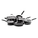 Farberware Enhanced 10 Piece Nonstick Cookware Set, Black