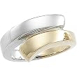 14K Two-Tone Gold Fashion By-Pass Ring