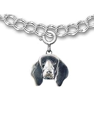 Sterling Silver Coonhound Charm for Charm Bracelet by The Magic Zoo