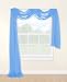 Light Blue Elegance Window Sheer Voile Scarf 60