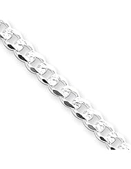Sterling Silver 4mm Pave Curb Chain 24 Inches
