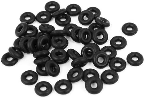 uxcell Rubber Stopper Fishing Rod Accessory O Rings 6mm x 2mm x 2mm 50pcs Black