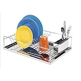 Kitchen Dish Rack Drainer w/ Tray in Stainless - Polder #6116-75