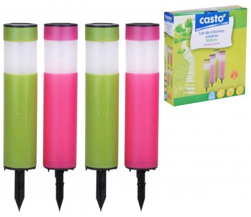 Lot de 4 Bornes Solaire 36cm ECOLOGIQUE LED Autonomie 8H
