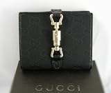 Gucci - Gucci Wallets (Black/Black) 141439 Logo Fabric and Leather Medium Wallet