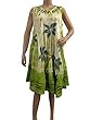 Tie Dye Sleeveless Dress Pear Green Gypsy Boho Clothing