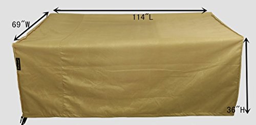 Hentex 5500 Patio Rectangular/Oval Table & Chair Set Cover, Medium, Waterproof, UV Protection, Scratch-free Soft Interior, Advanced Functional 3-layered Fabric (114