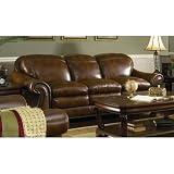Hanover Leather Sofa Color: Tuscany Tower
