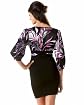 Floral Fusion 3/4 Sleeve V Neck Dress Product Image