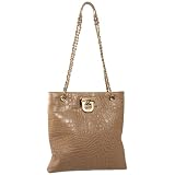 DKNY Croc-Embossed Leather Chain N/S Cross-Bod