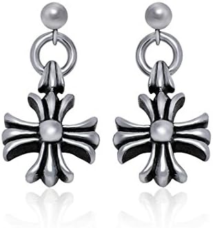 JuliesDeal European and American retro fashion personality Bouvardia titanium earrings CF men and women
