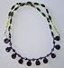 Purple Yellow Venetian Glass Bead Necklace