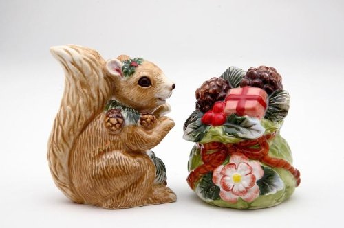 Holiday Christmas Squirrel Salt Shaker S/P