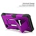 SKYLMW iPhone 4 Case, iPhone 4S Case, Powerful Protection [Built in Kickstand], Hybrid Hard Soft Durable Bumper Case Armor Case Back Cover Case for Apple iPhone 4 4S Purple