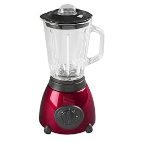 Kalorik BL-16911 500-Watt 2-Speed Countertop Blender With 50-Ounce Glass Jar, Metallic Red... by Kalorik