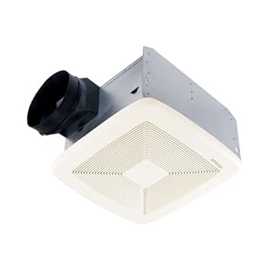 Broan Model QTXE110 110 CFM Ultra Silent Bath Fan, White Grille