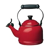 Le Creuset Enamel-on-Steel Demi 1-1/4-Quart Teakettle, Cherry