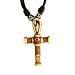 Ahnk with Eye Pendant with Adjustable Slip Knot Necklace