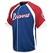 Majestic Atlanta Braves #3 Dale Murphy Royal Blue-Red Wheelhouse Cooperstown Player Baseball Jersey