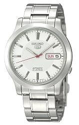 Seiko Men's SNK789 Seiko 5 Automatic White Dial Stainless-Steel Bracelet Watch