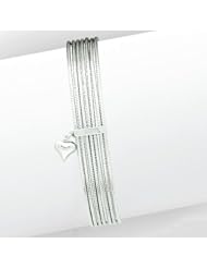 14K White Gold Slip On 7 Bangles
