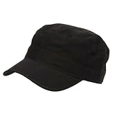 Flat Top Army Cap-Black W32S38E
